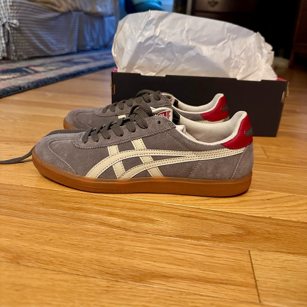 Onitsuka Tiger by Asics Gray and White Sneakers Retro Style